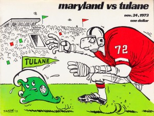 1973 Maryland vs. Tulane College Football Program Poster Art